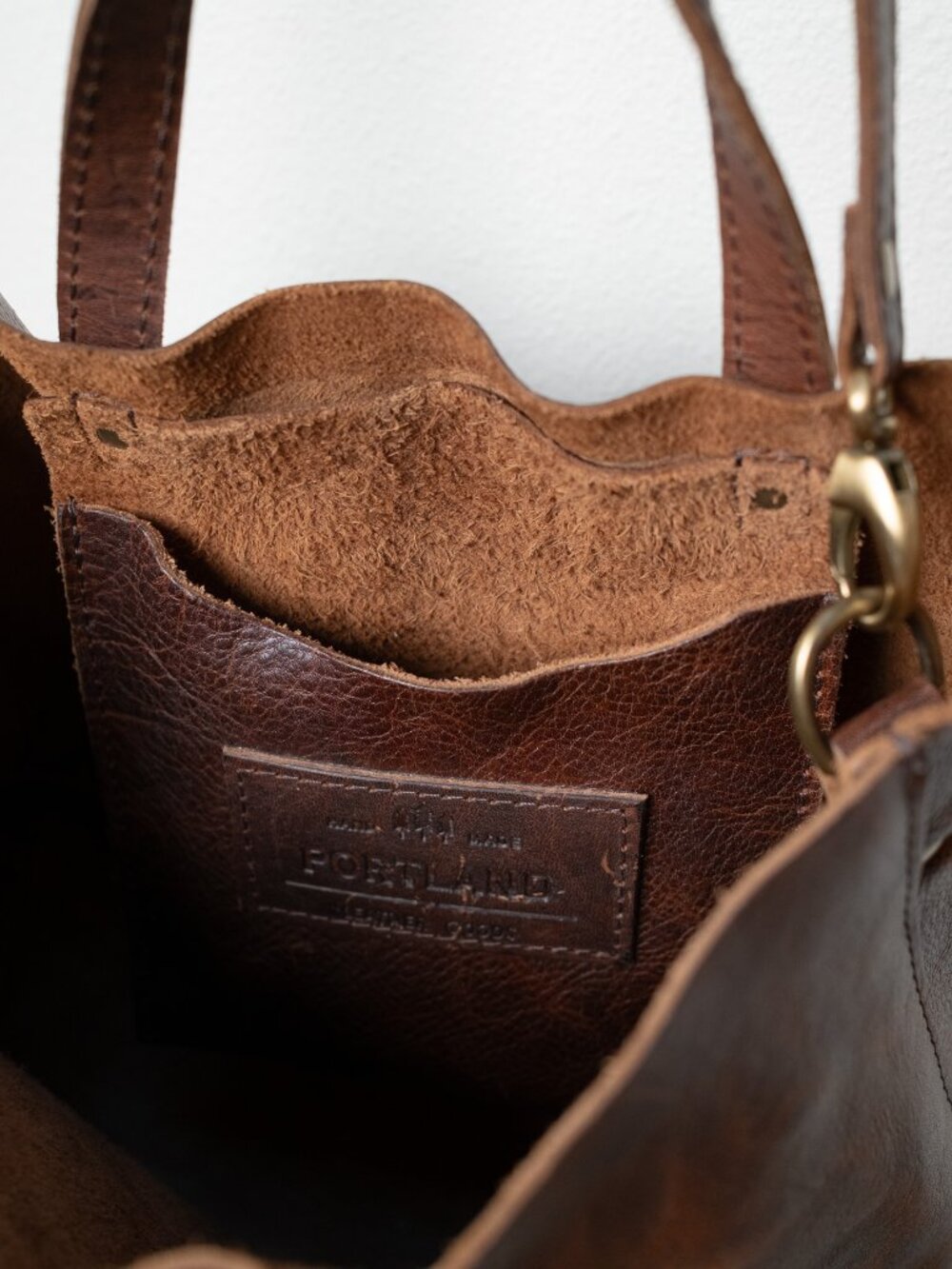 Portland Leather Medium Crossbody Tote - Picture 5 of 6